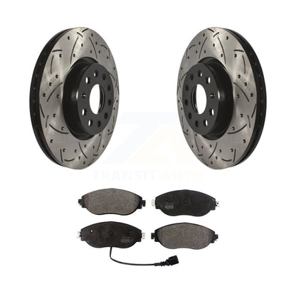 Rotors de frein à fente avant, Kit de plaquettes semi-métalliques pour Volkswagen GTI Arteon A