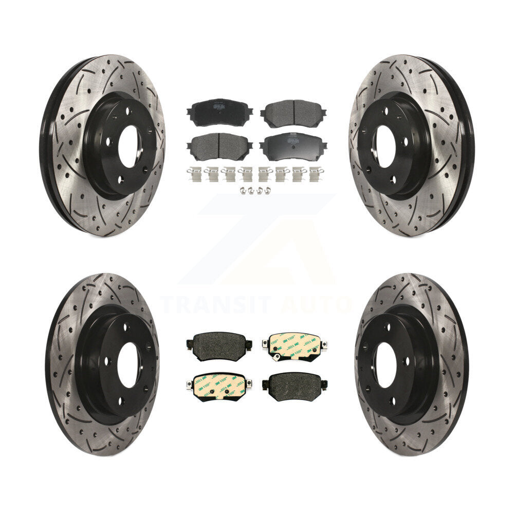 Kit de plaquettes de frein semi-métalliques pour rotors de frein avant et arrière, pour Mazda 2016 – 2018