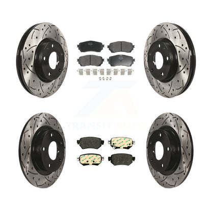 Kit de plaquettes de frein semi-métalliques pour rotors de frein avant et arrière, pour Mazda 2016 – 2018