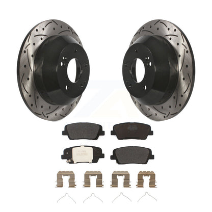 Kit de plaquettes de frein à disque semi-métalliques avec revêtement arrière et fente percée pour Kia Sorent