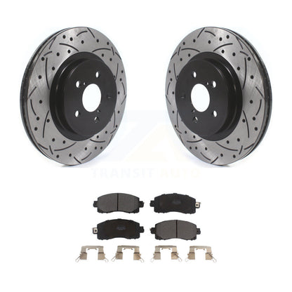 Kit de plaquettes de frein semi-métalliques pour rotors de frein à fente avant pour Subaru Crosstrek Imprez