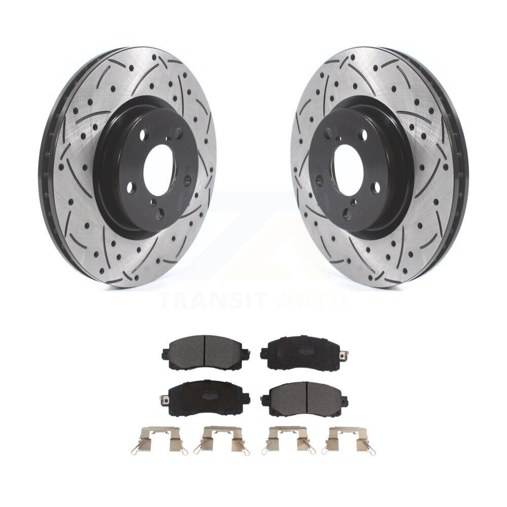 Kit de plaquettes semi-métalliques pour rotors de frein à disque, fente de perçage avant, pour Subaru Imprez