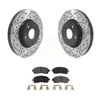 Kit de plaquettes semi-métalliques pour rotors de frein à disque, fente de perçage avant, pour Subaru Imprez