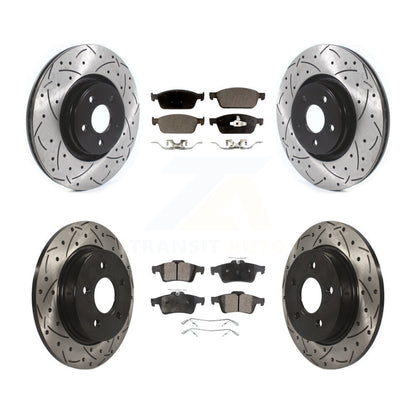 Kit de plaquettes de frein semi-métalliques pour rotors de frein avant et arrière, pour Ford Focus S 13-18