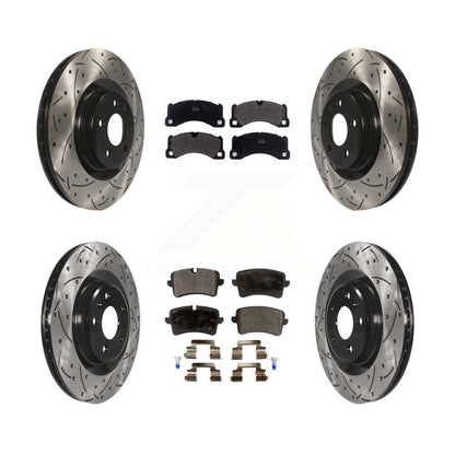Kit de plaquettes semi-métalliques de Rotor de frein à fente avant et arrière, pour Porsche Macan Bas