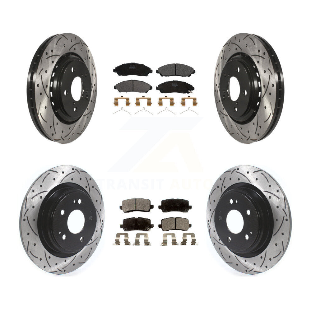 Kit de plaquettes semi-métalliques pour Rotors de frein à disque, fente de perçage avant et arrière, pour Acura MD