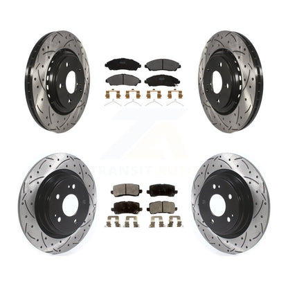 Kit de plaquettes semi-métalliques pour Rotors de frein à disque, fente de perçage avant et arrière, pour Acura MD