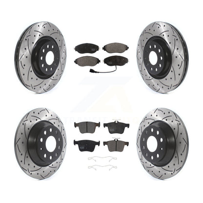 Kit de plaquettes de frein semi-métalliques pour rotors de frein avant et arrière, pour Volkswagen Tigua