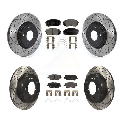 Kit de plaquettes semi-métalliques pour Rotor de frein, fente de perçage avant et arrière, pour Kia Forte5 2021 1.6
