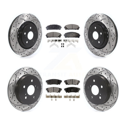 Kit de plaquettes de frein semi-métalliques pour rotors de frein avant et arrière, pour Toyota Camry Avalo
