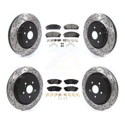 Kit de plaquettes semi-métalliques de Rotor de frein à fente avant et arrière, pour Lexus RX350 RX450