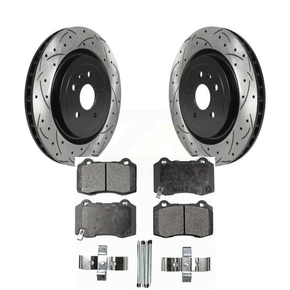 Kit de plaquettes semi-métalliques de Rotors de frein de fente de forage arrière pour Chevrolet Camaro Cadilla