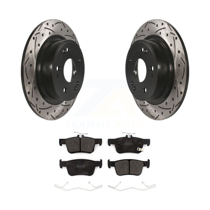 Kit de rotor de frein à fente arrière percée et de plaquettes semi-métalliques pour Honda Accor 2018 – 2022