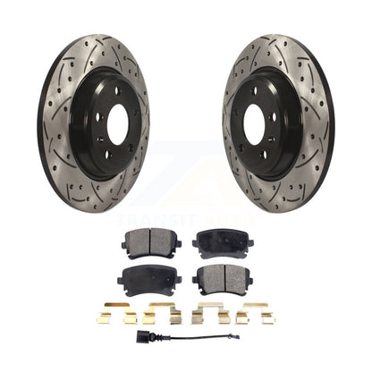 Kit de plaquettes de frein à disque semi-métalliques avec fentes percées arrière pour Audi Q5 A4 allroa