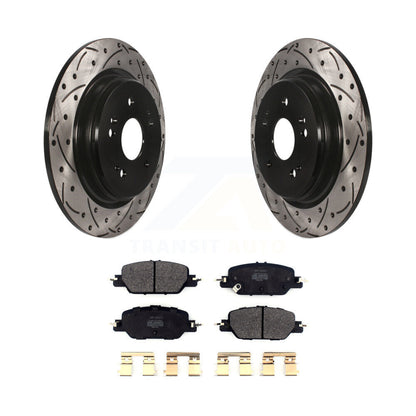 Kit de plaquettes semi-métalliques de Rotors de frein à disque de fente de forage arrière pour Honda CR-2017-2024