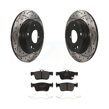 Kit de plaquettes semi-métalliques de Rotor de frein à disque à fente arrière percée pour Honda Civic Insigh