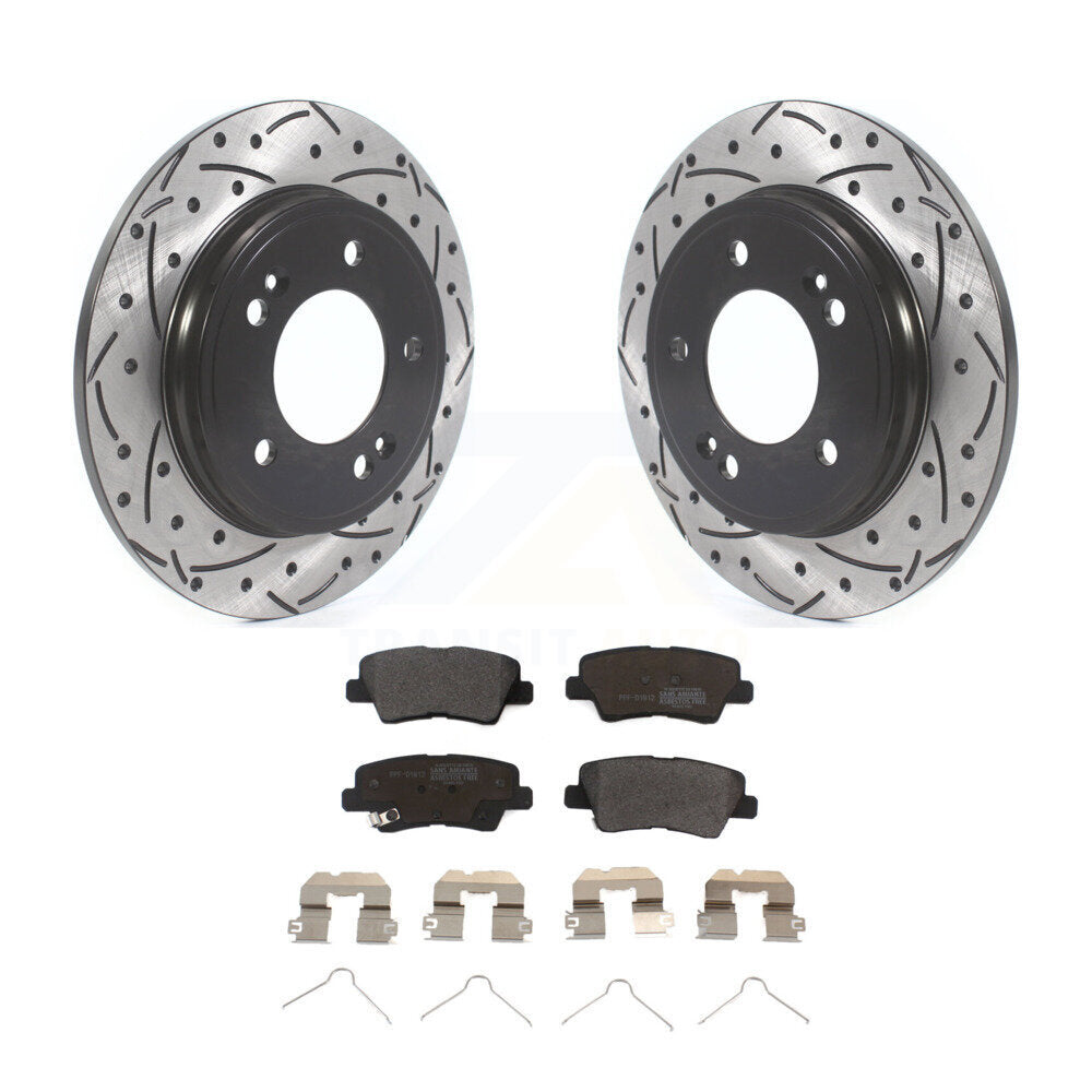 Kit de plaquettes de frein semi-métalliques pour rotors de frein à fente arrière, pour Hyundai Elantra Ioniq Ki