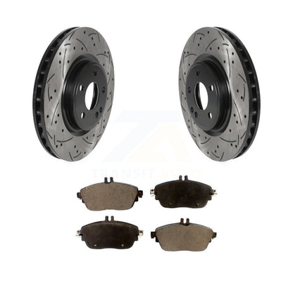 Kit de plaquettes semi-métalliques de Rotor de frein de fente de forage avant pour Mercedes-Benz GLA250 B25