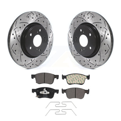 Kit de plaquettes semi-métalliques de Rotors de frein de fente de forage avant pour Honda Civic Accord Acur