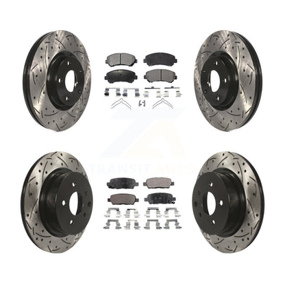 Kit de plaquettes semi-métalliques de Rotor de frein à disque à fente avant et arrière pour Nissan Maxim