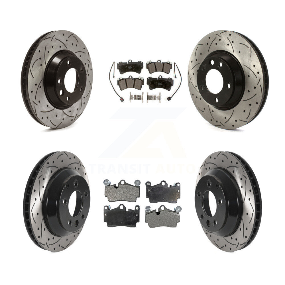 Kit de rotors de frein à disque avant et arrière et plaquettes semi-métalliques (6 pièces) pour Audi Q7 volkswagen