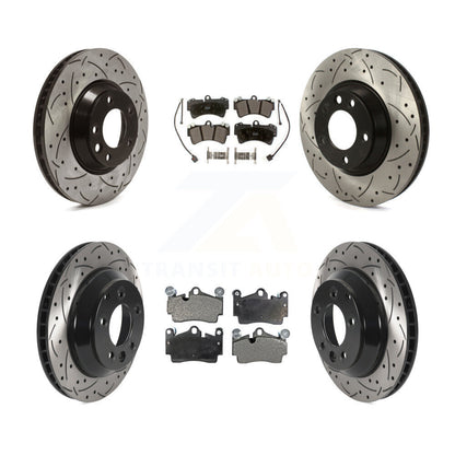 Kit de rotors de frein à disque avant et arrière et plaquettes semi-métalliques (6 pièces) pour Audi Q7 volkswagen