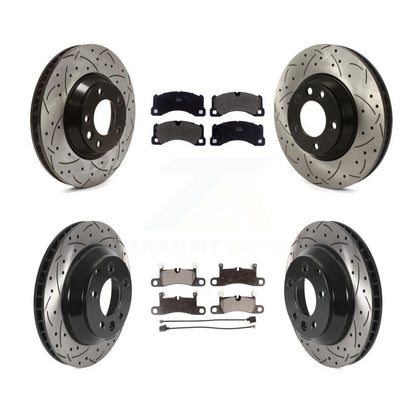 Kit de rotors de frein à disque avant et arrière et plaquettes semi-métalliques (6 pièces) pour Porsche Cayenn