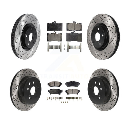 Kit de rotor de frein avant et arrière et plaquettes semi-métalliques (6 pièces) pour Lexus IS300 IS350 GS35