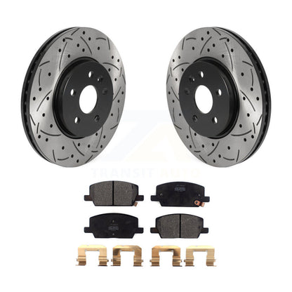 Rotors de frein à fente avant percés, Kit de plaquettes semi-métalliques pour Buick Encore Chevrole