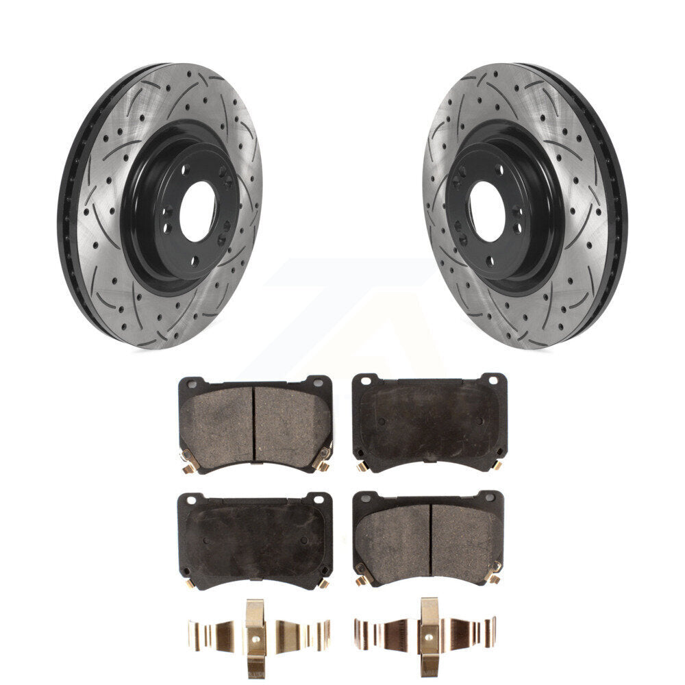 Kit de plaquettes semi-métalliques pour Rotor de frein à disque, fente de perçage pour manteau avant, pour Hyundai Genesi