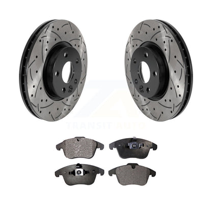 Rotors de frein à fente avant percés, Kit de plaquettes semi-métalliques pour Volvo Land Rover Rang