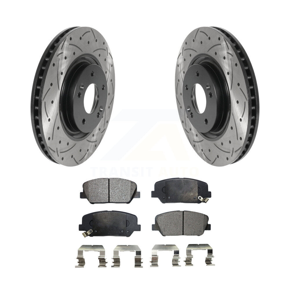 Kit de plaquettes semi-métalliques pour Rotor de frein, fente de perçage avant, pour Kia Optima 2011 2.0 – 2015