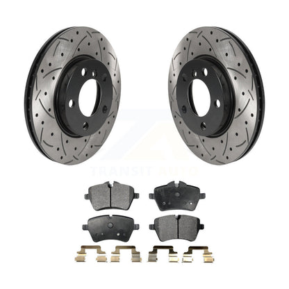 Rotors de frein à fente avant percés, Kit de plaquettes semi-métalliques pour Mini Cooper Countryma