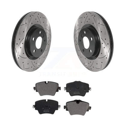 Rotor de frein à fente percée avant et Kit de plaquettes semi-métalliques pour BMW X1 Mini Cooper X