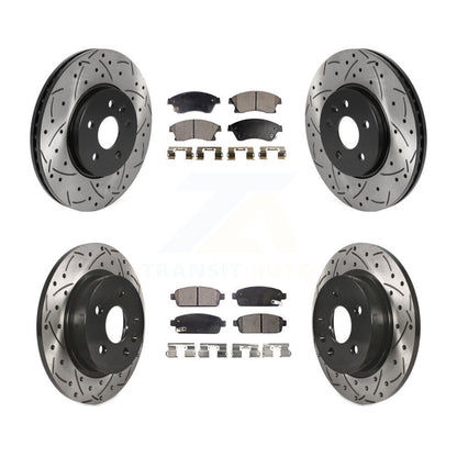 Kit de plaquettes semi-métalliques de Rotor de frein à fente avant et arrière, pour Chevrolet Sonic R