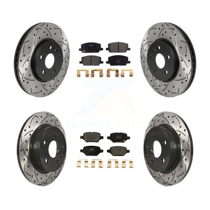 Rotors de frein à fente avant et arrière, Kit de plaquettes semi-métalliques pour Buick Encore Tra