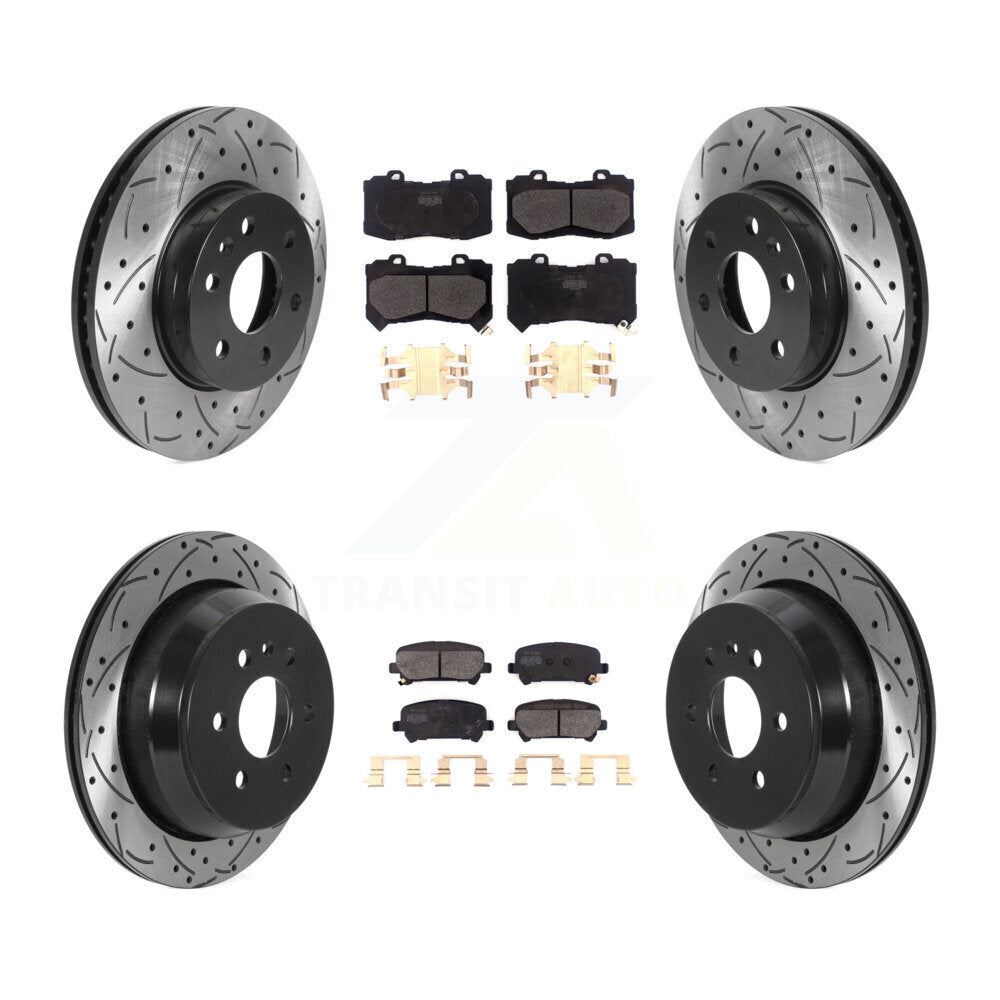 Kit de plaquettes semi-métalliques de Rotor de frein à fente avant et arrière, pour Chevrolet Colorad
