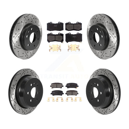 Kit de plaquettes semi-métalliques de Rotor de frein à fente avant et arrière, pour Chevrolet Colorad