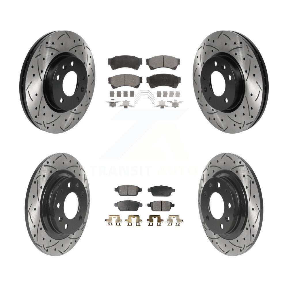 Kit de plaquettes de frein semi-métalliques pour rotors de frein avant et arrière, pour Ford Fusion Mazda