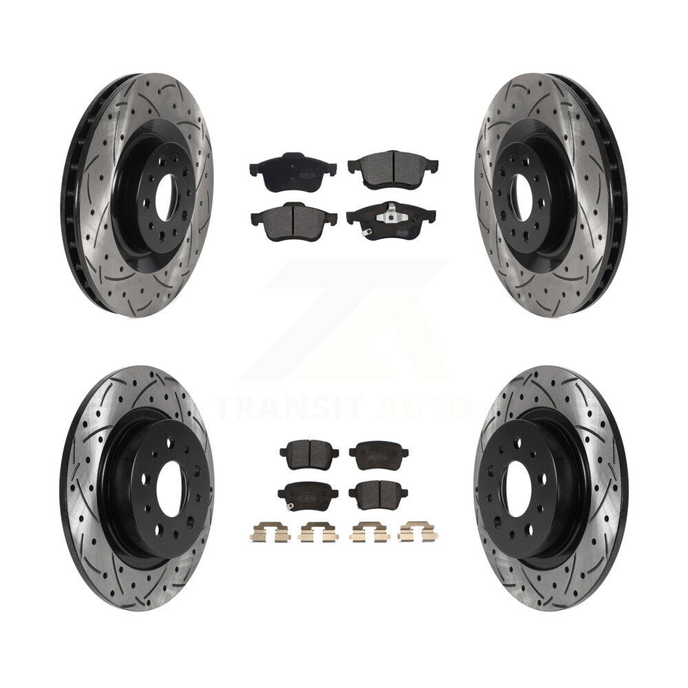 Kit de plaquettes de frein semi-métalliques pour rotors de frein avant et arrière, pour Fiat 500 2014 – 2020