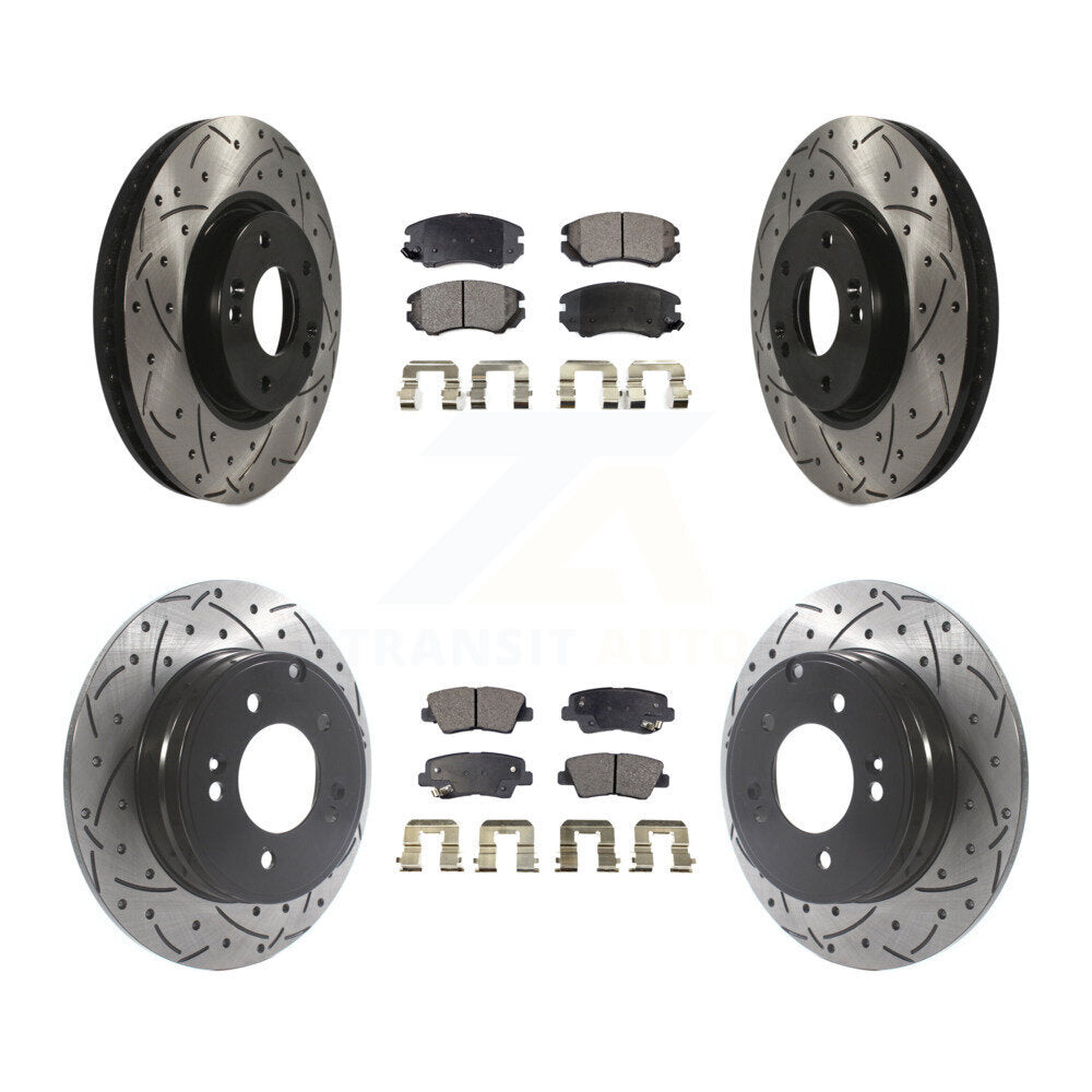 Kit de plaquettes de frein semi-métalliques pour rotors de frein avant et arrière, pour Hyundai Sonata 3.3