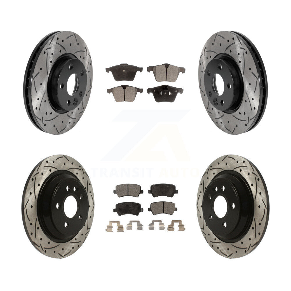 Kit de plaquettes semi-métalliques pour rotors de frein à disque, fente de perçage avant et arrière, pour Volvo V7