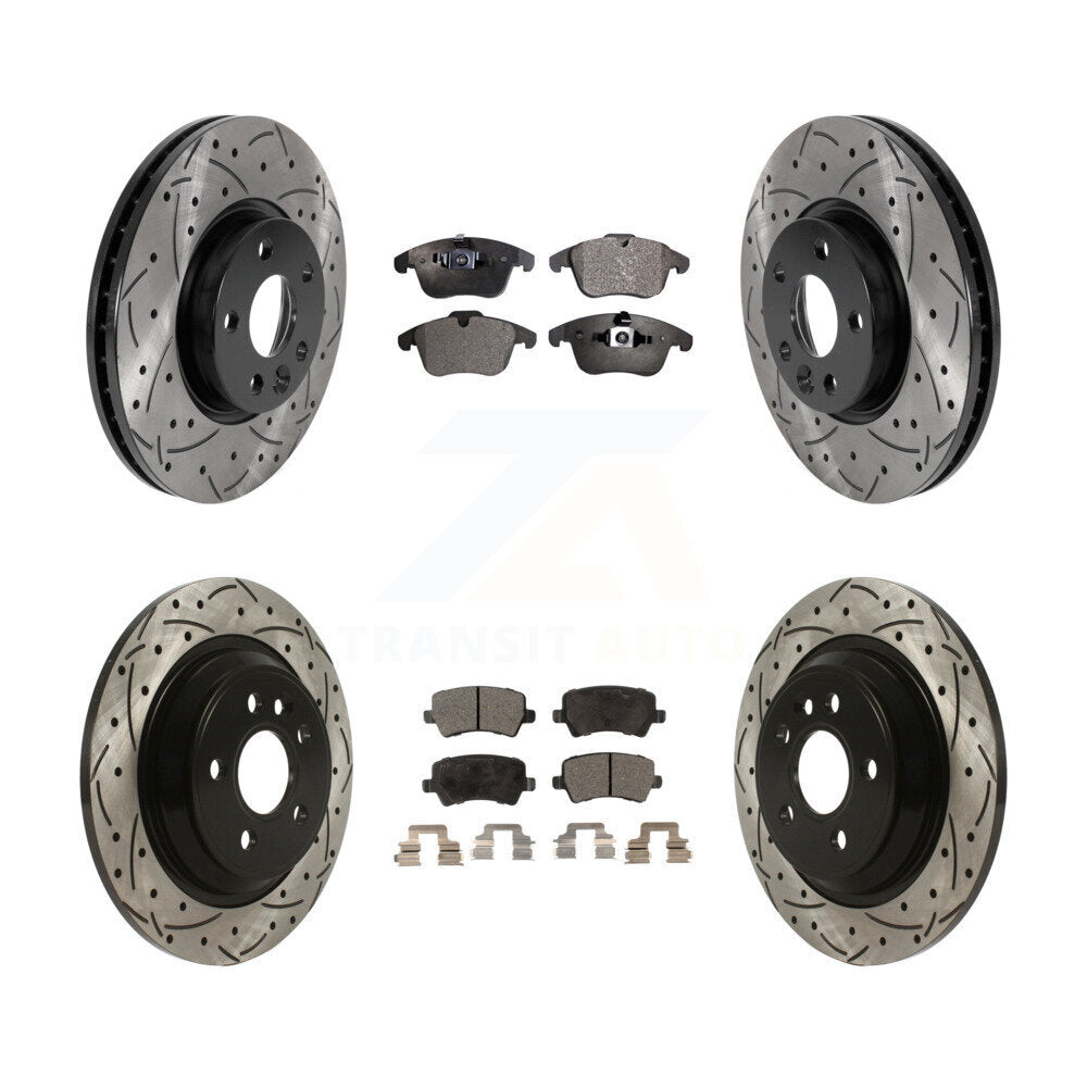 Kit de plaquettes semi-métalliques pour rotors de frein à disque, fente de perçage avant et arrière, pour Volvo S6