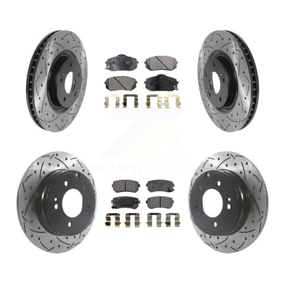 Kit de plaquettes semi-métalliques de Rotor de frein à fente avant et arrière, pour Hyundai Tucson Ki