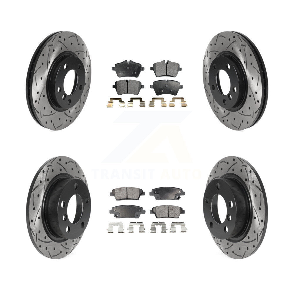 Kit de plaquettes de frein semi-métalliques pour Rotors de frein avant et arrière, pour Mini Cooper Pacema