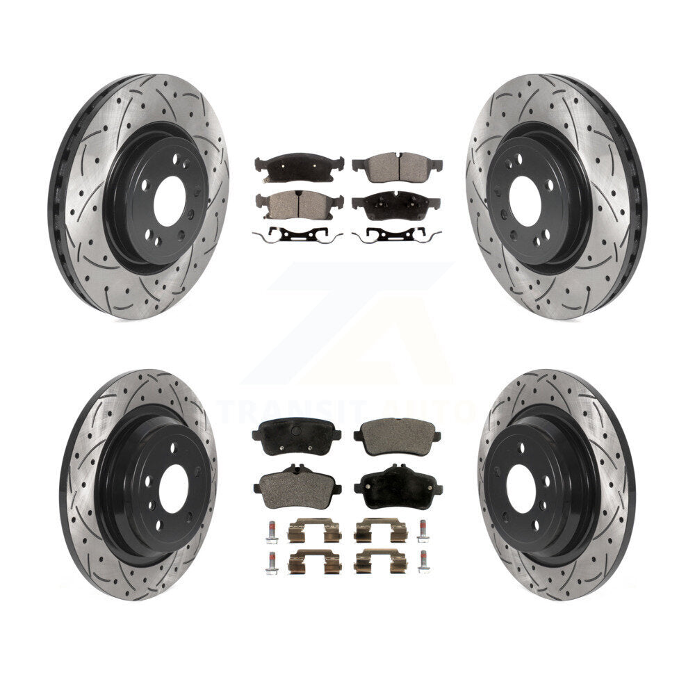 Kit de plaquettes de frein semi-métalliques pour rotors de frein avant et arrière, pour Mercedes-Benz ML35