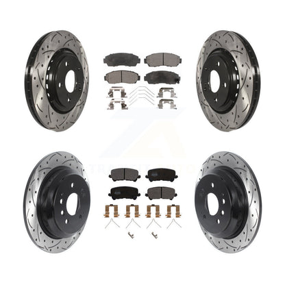 Kit de plaquettes semi-métalliques de Rotor de frein de fente de forage avant et arrière pour Honda Passpor 19-24