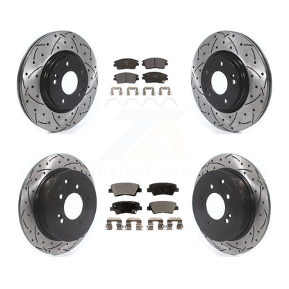 Kit de plaquettes semi-métalliques de Rotor de frein à fente avant et arrière, pour Hyundai Tucson Ki