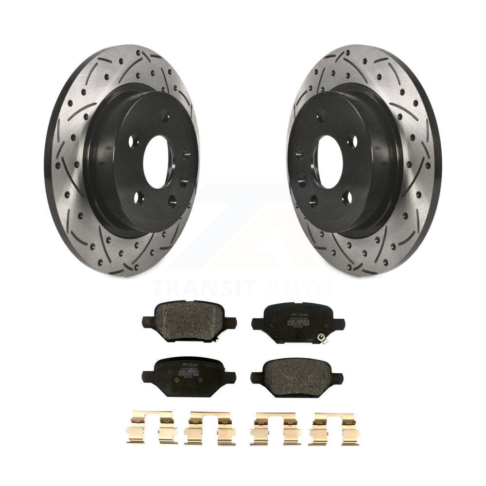 Rotor de frein à fente arrière percé et Kit de plaquettes semi-métalliques pour Buick Encore Chevrole