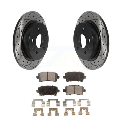 Rotor de frein à fente arrière percé et Kit de plaquettes semi-métalliques pour Chevrolet Malibu Buic